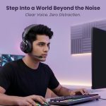 Portronics Muffs M7 Over Ear Headphone with USB-A & Type C 2.4Ghz Receiver, Detachable Boom Mic, Upto 50 Hours Playtime, Deep Bass, Bluetooth V5.4, 40mm Dynamics Driver, Type C Fast Charging(Black) - Image 3