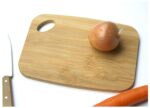 Wooden Cutting Board for Kitchen Chopping Board Serving Board Durable Block Bread Cheese Vegetable Meat Slicing Board with Handle Hole Multipurpose Kitchen Prep Board Kitchenware (Small) - Image 2