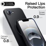 JETech Magnetic Slim Cover Case for iPhone 17e (2026) / iPhone 16e Compatible with MagSafe, Camera Lens Full Protection, Ultra-Thin Lightweight Matte Finish Minimalist Phone Cover (Black) - Image 3
