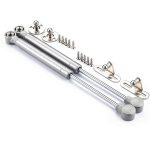 VOLO 100 N Hydraulics Gas Spring Stay STRUT Pneumatic Lift Support Cabinet Hinges Support, Capacity 10 KGS (Pack of 2 PCS) Size 10 INCHES,Material:Iron, Color:Silver