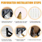 Folding Shelf Brackets, Heavy Duty Stainless Steel Collapsible Bracket Wall Mounted DIY Foldable Brackets for Table Desk Workbench Wall Mounted Brackets (Folding Shelf Brackets 20CM) - Image 8
