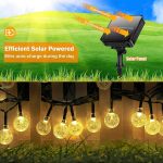 XERGY 30Led'S Crystal Globe Solar String Lights Outdoor, Waterproof Solar Outdoor Lights with 8 Lighting Modes, Solar Globe Lights for Garden Tree Patio Party Christmas (Warm White), 6.35 Meter - Image 2