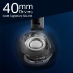 boAt Rockerz Plus 550 ANC, (~40dB) Hybrid ANC, 80Hrs Playback, 40ms Low Latency Beast Mode, 40mm Drivers, BT v5.4, Bluetooth Headphones, Wireless Headphone with Mic (Cosmic Black) - Image 7