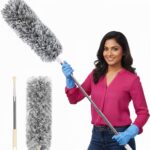 Force24 - Microfiber Feather Duster Bendable & Extendable Fan Cleaning with 100 inches Expandable Pole Handle for High Ceiling Fans,Window Blinds, Furniture (3) - Image 3