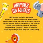 Skillmatics Wooden Animal Toys on Wheels, Wooden Toys for Kids | Imaginative Play for Babies & Toddlers, Educational Gifts for Infants 9 Months to 3 Years - Image 6
