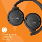 JBL Tune 520BT Wireless On Ear Headphones with Mic, Upto 57H Battery, Speed Charge : 5 Min Charge Gives Up to 3H of Playback, Multipoint Connect, Customizable Bass with Headphones App, BT 5.3 (Black) - Image 8