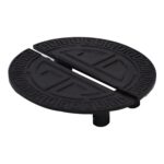 Indeed Figo Main Door Handle Wardrobe Handle Door Handles for Glass Door Pull Handle Door Hardware (Round Diameter 6 inch, Pack of 2 pcs,Black Finish) (Black Matt) - Image 2