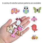 Cartoon Buttons Wooden Animal Button, 50 Pcs Mixed Color Craft Button, Animal Shaped Sewing Buttons for DIY Handmade Arts Knitting Decoration - Image 3