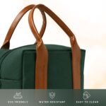 United Colors of Benetton Lunch Bag for Women & Men, Insulated Bag, Tiffin Lunch Bag for Office/College/School, Bottle Holder, Lightweight, Durable Handles, Multiple Pockets (Dark Green) - Image 5