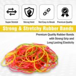GLUN® 4 Inch Multicolour Rubber Band 150 Gram Pack, Fluorescent Multicolour, Strong & Stretchable for Home, Office & Kitchen Use - Image 3