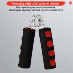 Boldfit Hand Grip Strengthener with Foam Handle, Hand Gripper for Men & Women for Gym Workout Hand Exercise Equipment to Use in Home for Forearm Exercise, Finger Exercise Power Gripper Red-Black - Image 8