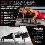 15 in 1 Push Up Board Foldable for Men & Women | Multi-Function Push Up Handles Board for Chest, Shoulder, Back & Triceps Workout | Portable Home Gym Exercise Equipment with Anti-Slip Handles - Image 5