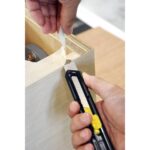 STANLEY STHT10323-800 18 mm Plastic Slide Lock Snap-Off Knife for Home & Professional Use, Carbon Steel Blades with 15 Cut-Off Points for Precision, YELLOW & BLACK - Image 7