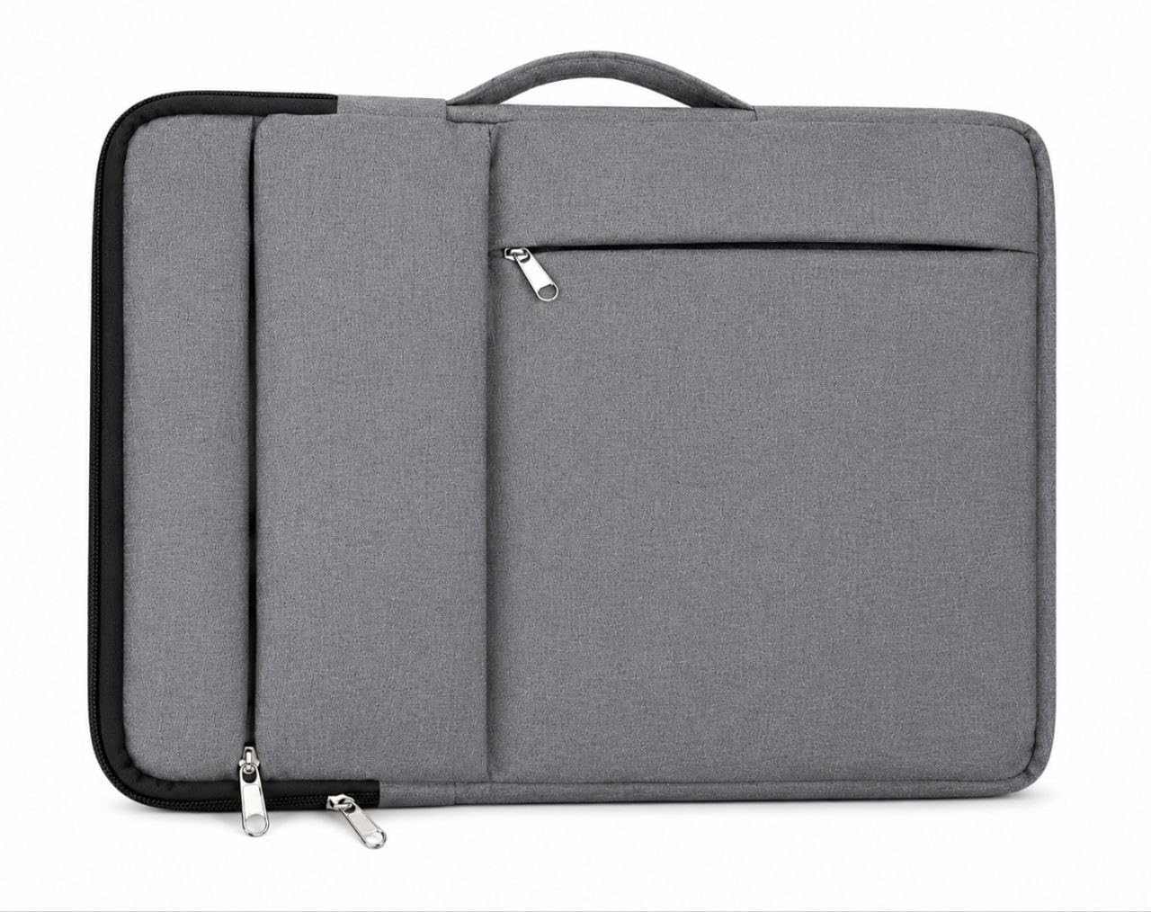 71-GCyywm0L._SL1280_.jpg Laptop Sleeve Bag with Handle & 2 Front Pockets | Slim Lightweight Protective Laptop Case hHandle & Two Front Accessories Pockets Laptop Bag - Image 1