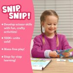 Skillmatics Paper Scissor Skills Activity Book - Snip Snip 25 Fun Cutting & Creative Activities for Preschoolers 2 Child-Safe Scissors Fine Motor Skills Craft Kit Gifts 3 to 7 Yrs Multicolour | 25 Cutting & Creative Activities for Preschoolers, 2 Child–Safe Scissors, Felt Craft Kit, Screen-Free Fun, Gift for Ages 3–7 - Image 3