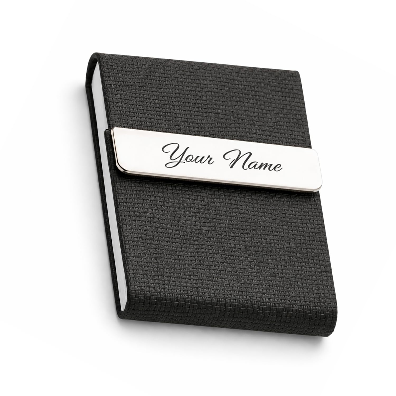 71-g04eMXL._SL1500_.jpg Premium Customized Metal Card Holder for Men & Women | Personalized Name Engraving | Slim Business Card Case | Stainless Steel Visiting Card Holder | Corporate Gift (CH 4) - Image 1