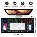 Large Extended XXL Gaming Mouse Pad with Non-Slip Rubber Base, Stitched Edge Mouse Mat for Laptop, Computer & Desk - 90 x 40 x 0.3 cm - Shortcut Keys Design - Image 3