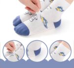 SYGA 5 Pairs Baby Girl & Baby Boy Socks, Toddlers Infant Cotton Stretch Crew Socks with WhiteCar Design, Suitable for 0-2 Years baby - Image 6