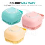 Foodie Puppies Dog Bath Brush Body Scrubber Shampoo Dispenser Tick Remover - (Silicone Dispenser Brush) for Shower Bathing and Shedding Soft Silicone Brushes for Pet Puppy Dogs Cat Rabbit Horse - Image 9