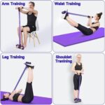 Nitevo Multi-Function Tension Rope, Tube Elastic Yoga Pedal Puller Resistance Band with Handles, Natural Latex Sit Up Exercise Equipment Home Gym Tummy Trainer for Men Women - Image 6