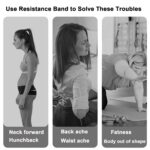 3 Pack Figure 8 Resistance Band Elastic Bands with Handles for Stretching Working Out Arm Back Shoulder Chest Exercise Rope Bands Fitness Equipment for Yoga, Pilates, Physical Therapy - Image 7