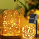 CBK Solar Fairy String Light 200 LEDs 22 Meter Inbuilt Rechargable Batery IP65 Waterproof 8 Mode Copper Wire for Garden Yard Balcony Diwali Christmas Party & Home Decor Led Light - Image 5