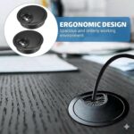 Prince Eleven Desk Grommet for Wire Organizer | Stainless Steel Desk Cord Cable Hole Cover | Computer Cable Manager, Metal Cover for Desk Wire Organization, PC Desk Cables Grommet for Office (Black) - Image 4