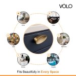 VOLO Antique Brass Cabinet Knob Handle – Premium Drawer Knob for Wardrobe Kitchen Cabinets Cupboard Furniture Hardware(TR SH 10 OV_Ant.) Pack of 2 - Image 4