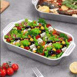 Stainless Steel Serving Dish with Tray| 32×19×6 cm Deep Steam Table Pan | Multipurpose Buffet Server, Salad & Fruit Platter, Roasting & Baking Container, Dishwasher Safe Kitchenware Tray (Silver) - Image 2
