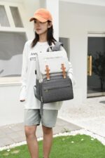 Winnies Diaper Bag for Mothers – 2-in-1 Travel Backpack & Tote with USB Charging Port, Anti-Theft Pocket, Insulated Bottle Holders & Multiple Compartments - Image 7