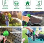25FT Expandable Garden Hose, Flexible Water Hose with 8-Pattern Spray Nozzle, Expands 3X Length, Leakproof Garden Hose Pipe with 1/2" & 3/4" Connectors for Lawn, Garden, Yard & Car Wash (Green) - Image 8