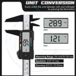 Electronic Digital Calipers, inch and Millimeter Conversion,LCD Screen displays 0-6" Caliper Measuring Tool, Automatic Shutdown, Suitable for DIY/Jewelry Measurement (New150mm Black Plastic) - Image 2