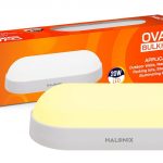 Halonix Polycarbonate Ovate 20W Yellow Wall Lamp Outdoor Led Bulkhead | Waterproof Outdoor Light | IP65 | Outdoor Waterproof Light for Garden and Bathroom (Warm White, Pack of 1), Warranty-2 Years