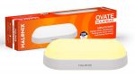 Halonix Polycarbonate Ovate 20W Yellow Wall Lamp Outdoor Led Bulkhead | Waterproof Outdoor Light | IP65 | Outdoor Waterproof Light for Garden and Bathroom (Warm White, Pack of 1), Warranty-2 Years