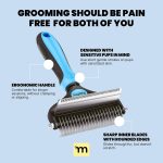 MalsiPree Pet Grooming Brush for Dogs/Cats,2 in 1 Deshedding Tool & Undercoat Rake Dematting Comb for Mats,Reduces Shedding by Up to 95%,Great for Short to Long Hair Small Large Breeds - Image 7
