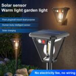 WIDEWINGS Plastic, Abs Solar Lights Outdoor with Motion Sensor with 3 Lighting Modes, Ground Mounting and Wall Mounting, Waterproof Outdoor Solar LED Light, Garden Light, Suitable for Garden (1 Pack) - Image 2