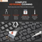 BonKaso 33-in-1 Cleaning Kit for Laptop, Keyboard, Earbuds & Camera, Magnetic Rotating Multipurpose Device Cleaner (Liquid NOT Included) with Brush & Dust Remover – White - Image 4