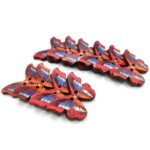 Wooden Butterfly Shape Buttons 2 Hole Sewing Buttons for Fashion/Replacement/Decorative/Jackets/Kurtis and Also Used DIY Art and Craft item (711 - Wooden RED BLU BUTTERFLY Buttons 24 pcs) - Image 3