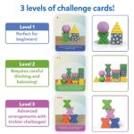 Skillmatics Brain Blocks, 3D Early STEM Building Blocks Game for Kids, Shapes, Balance & Pattern Play, 3 Levels of Challenge Cards, Screen-Free Learning Toy, Gift for Boys & Girls Ages 4, 5, 6, 7 - Image 5