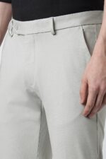 Peter England Men's Slim Fit Mid Rise Formal Stretchable Knit Super Trouser | Comfort Lycra | 360-Degree Stretch - Image 4