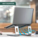 RUBOXA Ergonomic Laptop Stand for Desk - Elevated Computer Stand With Nonslip Tabs - Prevents Shoulder, Back and Neck Pain and Overheating (Silver) - Image 6