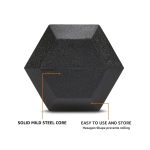 Amazon basics Rubber Encased Hex Dumbbell Weight Set Of 2, 10 Kg,Black - Image 7