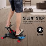 Mini Stair Stepper for Exercise with Resistance Bands | Hydraulic Steppers for Home Workout | Cardio Fitness Equipment for Weight Loss, Legs, Arms & Core Training | with LCD Monitor (Red) - Image 6