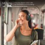 Zebronics Duke (2026 Upgrade) Wireless Headphone, BT v5.3, Upto 60 hrs Playback, 40mm Drivers, Deep Bass, ENC, Gaming Mode, Dual Pairing, LED Lights, Media/Volume Control, Call Function (Black) - Image 4