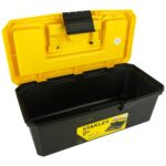 STANLEY 1-71-948 13'' Organized Maestro Heavy-Duty Portable Plastic Essential Toolbox With Clear Top Lid & Removable Tray Compartment For Easy & Convenient Storage,1 Year Warranty,YELLOW,32x13.5x15 cm - Image 4