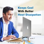 Portable Invisible Foldable Laptop Stand Aluminum Ergonomic Notebook Riser with Anti-Slip Cooling Pad Grip for MacBook, HP, Dell & All Laptops - Image 4