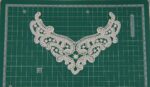 White,Vintage Dyeable Hand Crafted Embroidered Rayon Neck Lace Patch | material for Lace Jewelry,Scrap Book,Suits,Shirts,Dresses Qty 1 piece ,Used As Trims,Borders,Designer Embroidery Patch,Applique,Sewing Supplies,DIY Art & Craft . - Image 3
