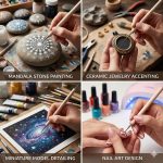 ART RANGER 5-Piece Wooden Mandala Dotting Tools Set – Double-Ended Nail Art Stylus Pens for Painting Rocks, Pottery Clay Sculpting, Embossing & Dot Art Crafts
