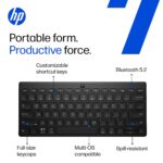 HP 350 Compact Multi-Device Bluetooth Wireless Keyboard; Spill Resistant; Swift Pair; OS Auto-Detection, LED Indicator, Battery Life Up to 24 Months, 3 Years Warranty - Image 8