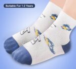 SYGA 5 Pairs Baby Girl & Baby Boy Socks, Toddlers Infant Cotton Stretch Crew Socks with WhiteCar Design, Suitable for 0-2 Years baby - Image 4